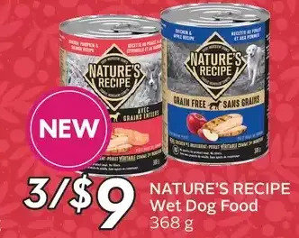 Sobeys Nature's recipe wet dog food offer