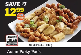 M & M Food Market Asian party pack offer