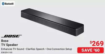 Visions Electronics Bose tv speaker offer