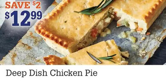M & M Food Market Deep dish chicken pie offer