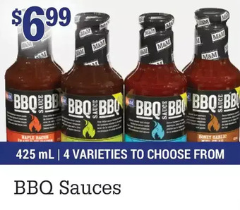 M & M Food Market Bbq sauces offer