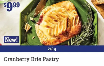 M & M Food Market Cranberry brie pastry offer