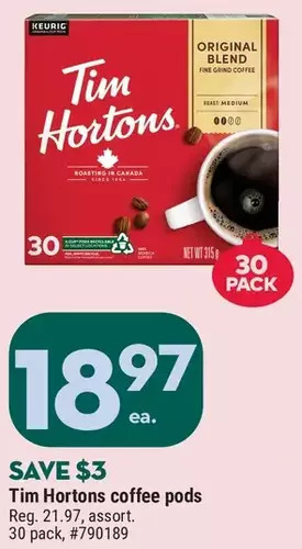 Giant Tiger Tim hortons coffee pods offer