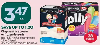 Giant Tiger Chapman's ice cream offer