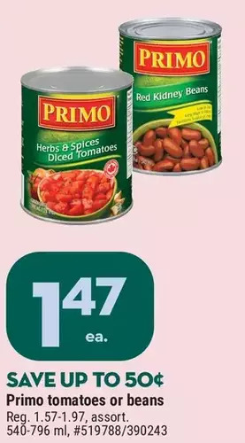 Giant Tiger Primo tomatoes offer