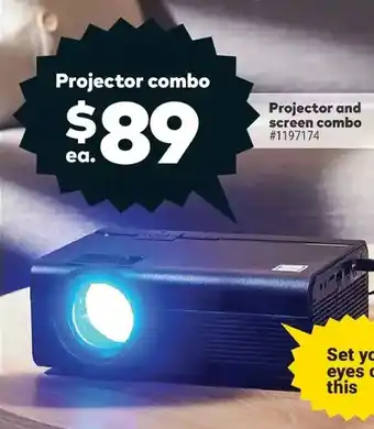 Giant Tiger Projector and screen combo offer