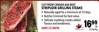 Farm Boy Striploin grilling steaks offer