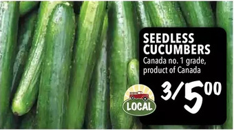 Farm Boy Seedless cucumbers offer