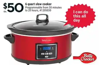 Giant Tiger Betty crocker 6 quart slow cooker offer