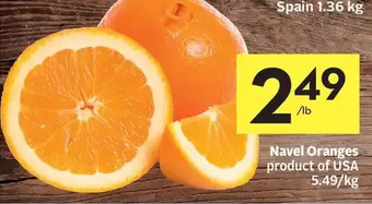 Foodland Navel oranges offer