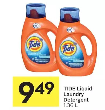 Foodland Tide liquid laundry detergent offer