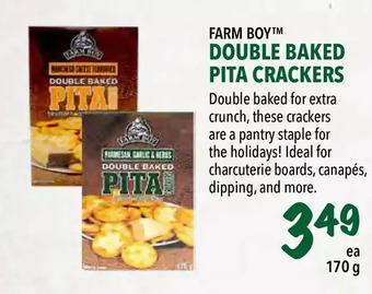 Farm Boy Farm boy double baked pita crackers offer