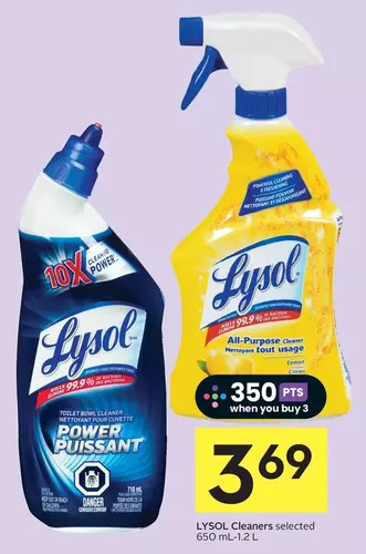 Foodland Lysol cleaners offer