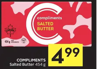 Foodland Compliments salted butter offer