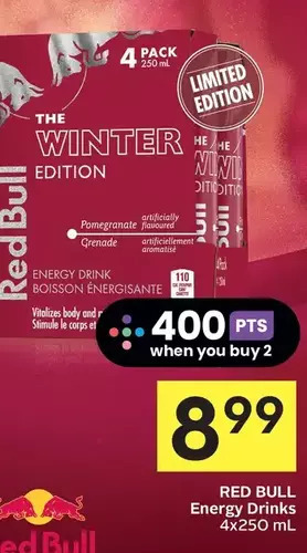 Foodland Red bull energy drinks offer
