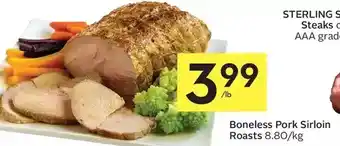 Foodland Boneless pork sirloin roasts offer