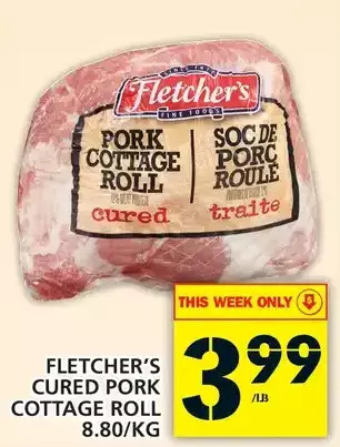 Food Basics Fletcher's cured pork cottage roll offer