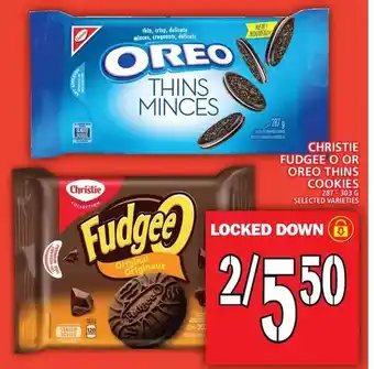 Food Basics Christie fudgee o or oreo thins cookies offer