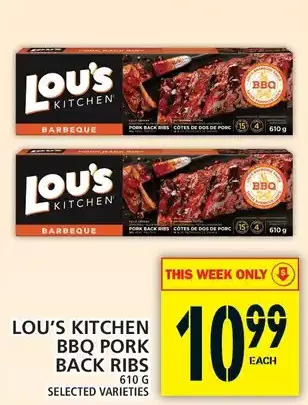Food Basics Lou's kitchen bbq pork back ribs offer