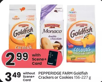 Foodland Pepperidge farm goldfish crackers or cookies offer