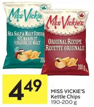 Foodland Miss vickie's kettle chips offer