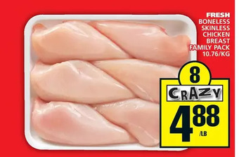 Food Basics Fresh boneless skinless chicken breast family pack offer