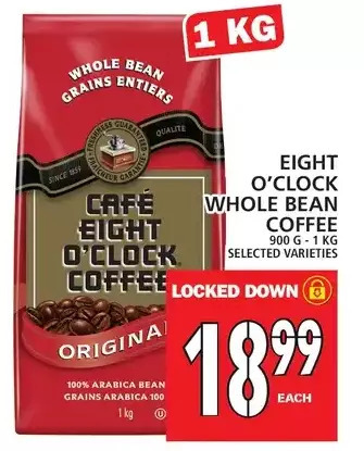 Food Basics Eight o'clock whole bean coffee offer