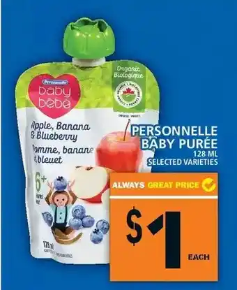 Food Basics Personelle baby puree offer