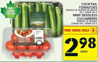 Food Basics Cocktail tomatoes | mini seedless cucumbers offer