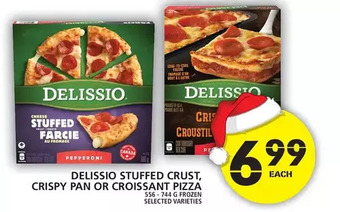Food Basics Delissio stuffed crust. crispy pan or croissant pizza offer
