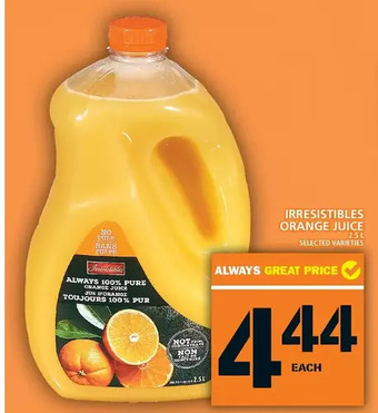 Food Basics Irresistible orange juice offer
