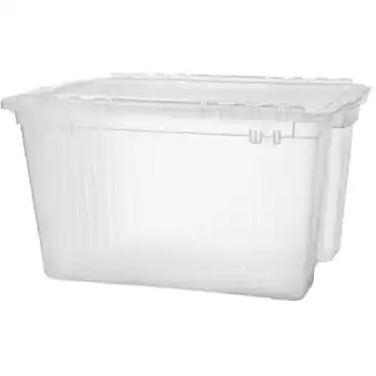 Canadian Tire Type a 45l flip-top storage container. clear or eucalyptus lid offer