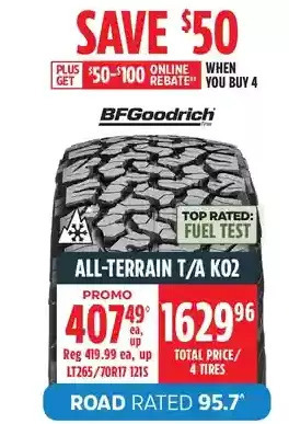 Canadian Tire Bfgoodrich all-terrain t/a ko2 offer