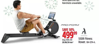 Canadian Tire Pro-form 550r fitness rower offer