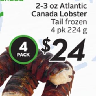 Sobeys 2-3 oz atlantic canada lobster tail offer