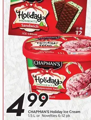 Sobeys Chapman's holiday ice cream offer