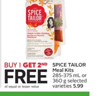 Sobeys Spice tailor meal kits offer