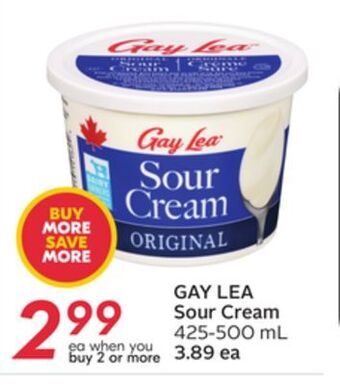 Sobeys Gay lea sour cream offer
