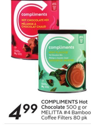 Sobeys Compliments hot chocolate offer