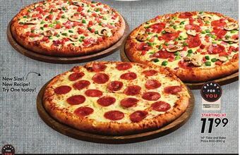 Sobeys 14" take and bake pizza offer
