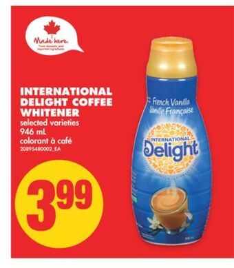 No Frills International delight coffee whitener, 946 ml offer
