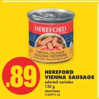 No Frills Hereford vienna sausage, 130 g offer