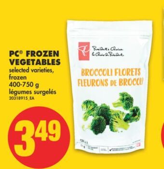 No Frills Pc®® frozen vegetables, 400-750 g offer