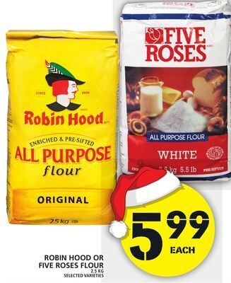 Food Basics Robin hood or five roses flour offer