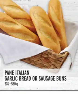 Metro Pane italian garlic bread or sausage buns offer