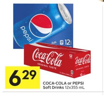 Foodland Coca-cola or pepsi soft drinks 12x355 ml offer