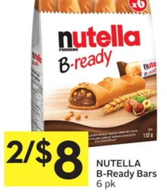 Foodland Nutella b-ready bars 6 pk offer