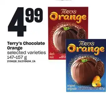 Independent Grocer Terry's chocolate orange, 147-157 g offer