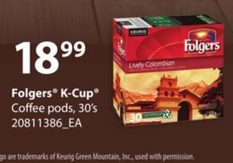 Independent Grocer Folgers® k-cup® coffee pods, 30's offer