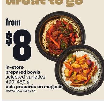 Independent Grocer In-store prepared bowls, 400-450 g offer